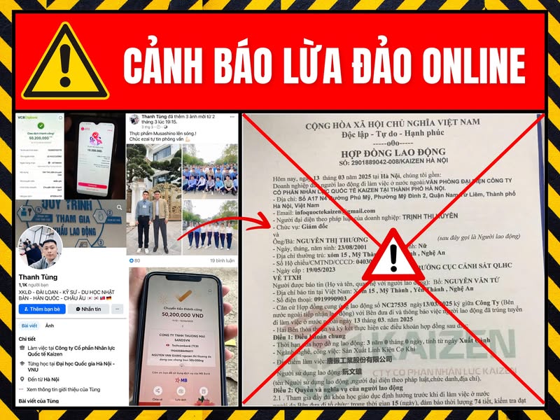 kaizenvn.vn - Cảnh báo lừa đảo xuất khẩu lao động 2025